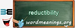 WordMeaning blackboard for reductibility
